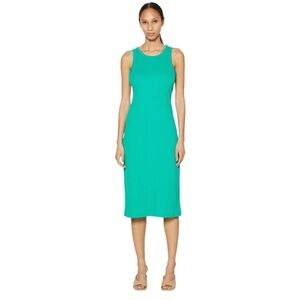 GAP RIBBED MIDI Jumper dress in deluxe green size Large sleeveless